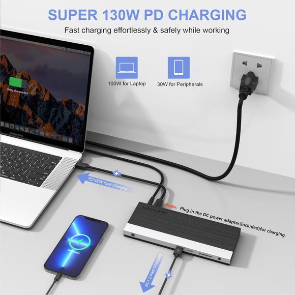 WAVLINK USB‎ C Docking Station 4K Triple Display - Picture 3 of 9